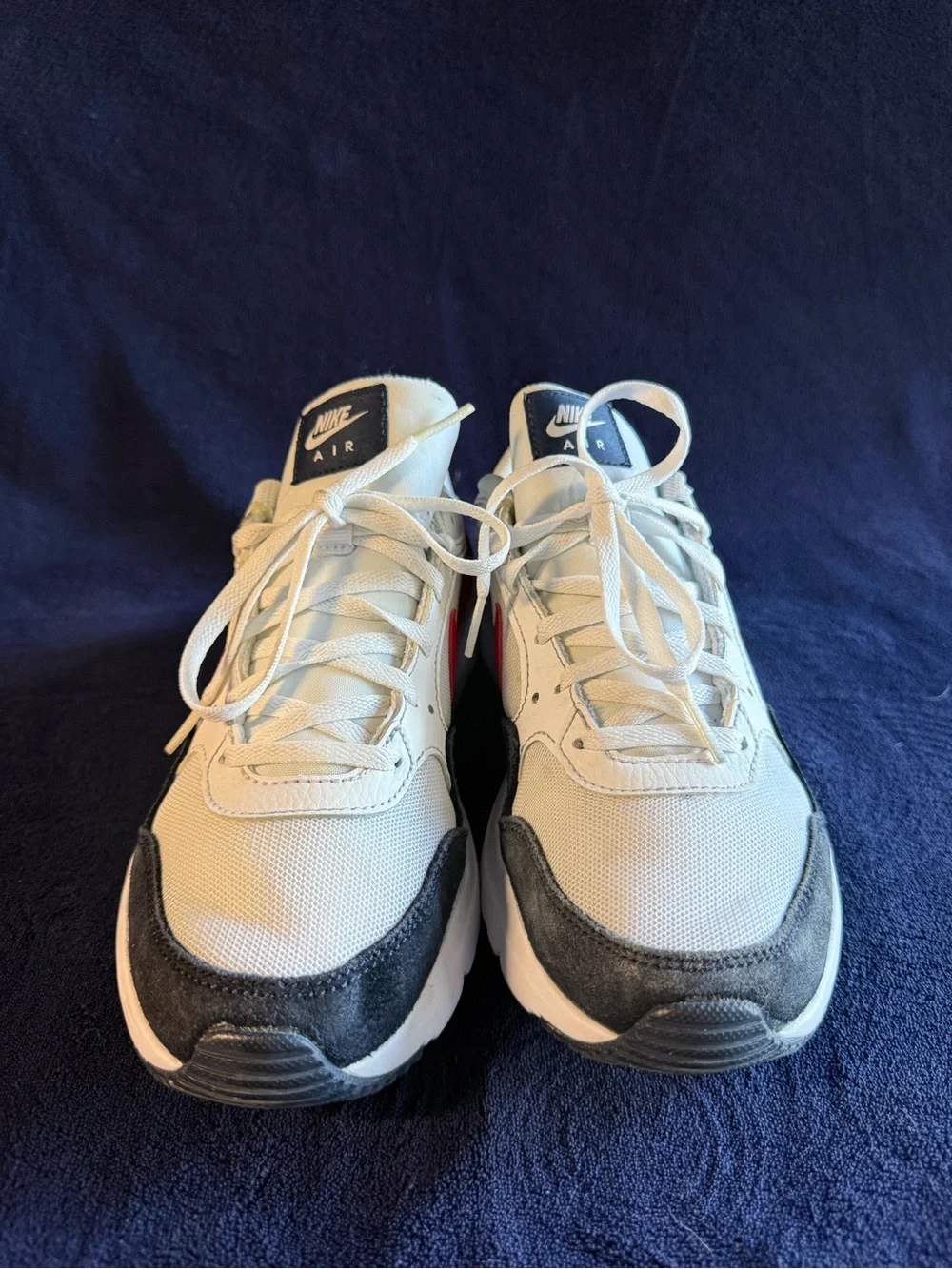 Nike Kids White Black Red Air Max Style Sneakers